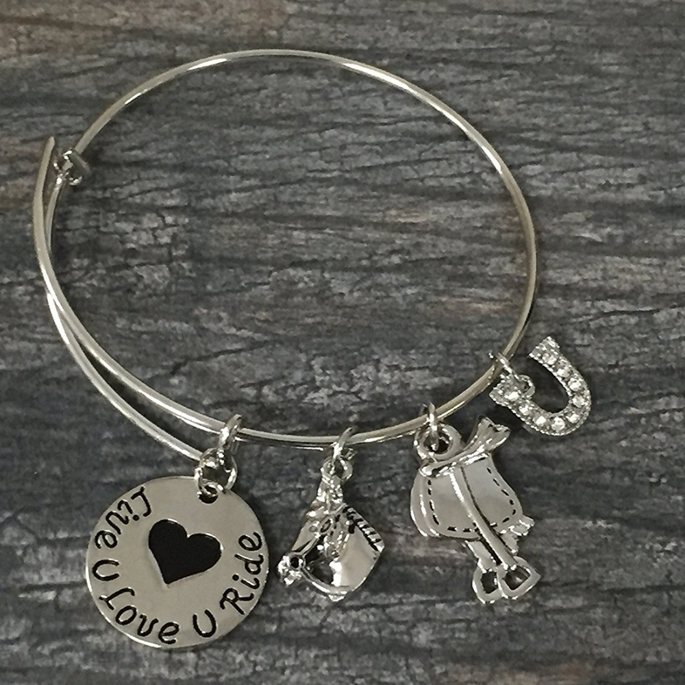 Horse Charm Bracelet , Cowgirl Jewelry